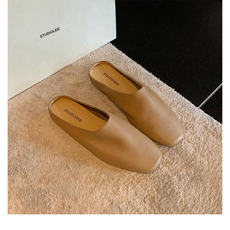 

Sheepskin grape mother lazy bi prepared soft waxy good to wear bag head slippers women s summer wear a pedal muller half slippers 40