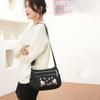 Waterproof Embroidered Oxford Shoulder Bag Multi Pockets Middle Aged Messenger Bag  Handbag