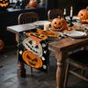 1Pcs Bohemian Halloween Halloween Theme Table Runner Decoration Pumpkin Bat Skull Elements Suitable for Party Festival Decor
