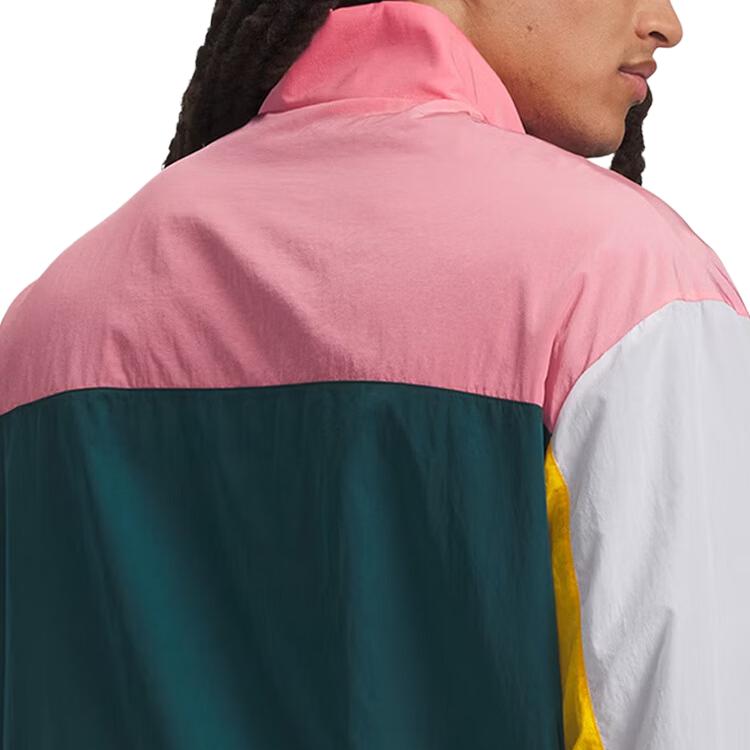 Under Armour Zipper Logo Long Sleeve Loose Color Block Jacket Men Jackets 6009436-600