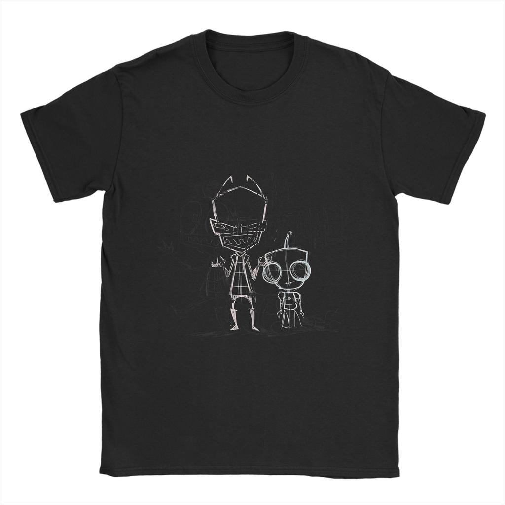 Casual T Shirt Summer Invaders Zims Popular T-Shirts Cotton Tee Shirt for Men Y2K Fun Design Short Sleeve Top Tees