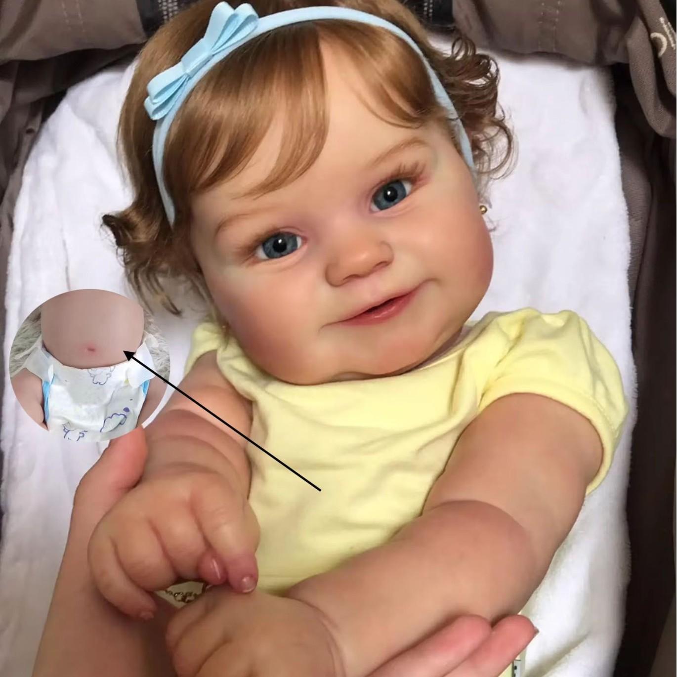 

48 см куклы Maddie Bebe Reborn окрашенная новорожденная кукла с прошитыми волосами и мягкими на ощупь кукольными игрушками для подарка ребенку Muñecas Reborn Full Silicone Girl