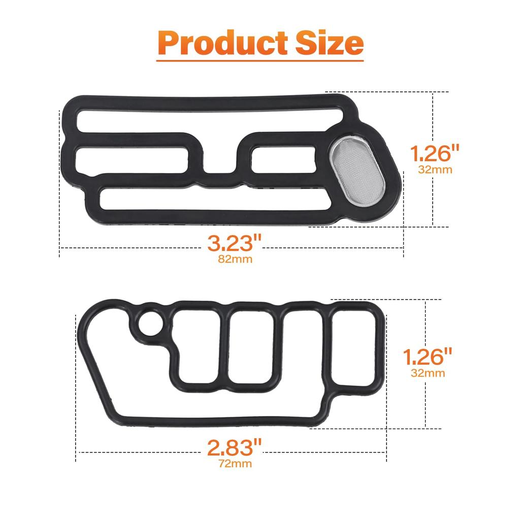 Cylinder Head VTEC Solenoid Spool Valve Gasket, Compatible with Honda Accord Crosstour Odyssey Pilot, for Acura RDX 3.5L Replace 15815-R70-A01