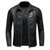 Stand Collar Leather Jacket for Men Motorcycle Jacket Coat 2026 Autumn Winter New Style Slim Korean Version Handsome Male Outerwear Fashion Streetwear