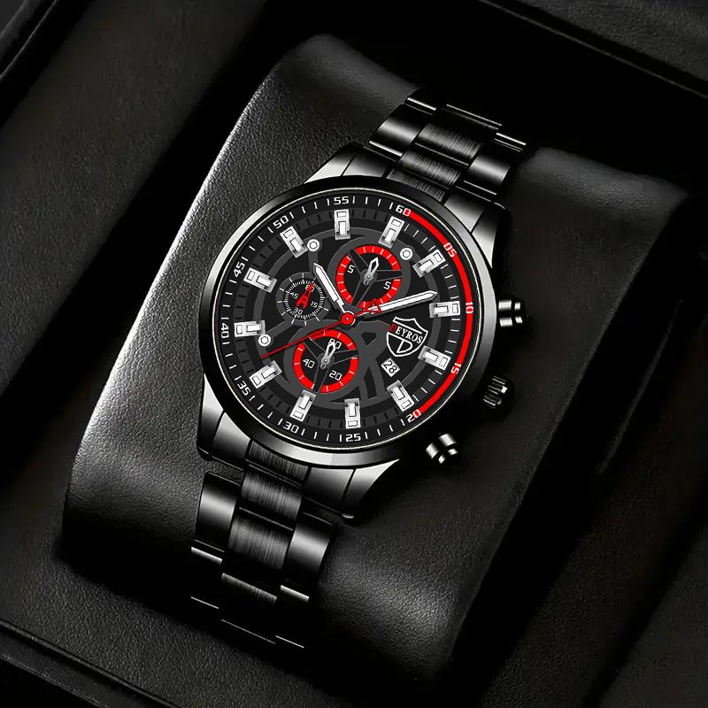 

DEYROS Fashion Men s Business Quartz Watch, мужские наручные часы из нержавеющей стали с круглым циферблатом