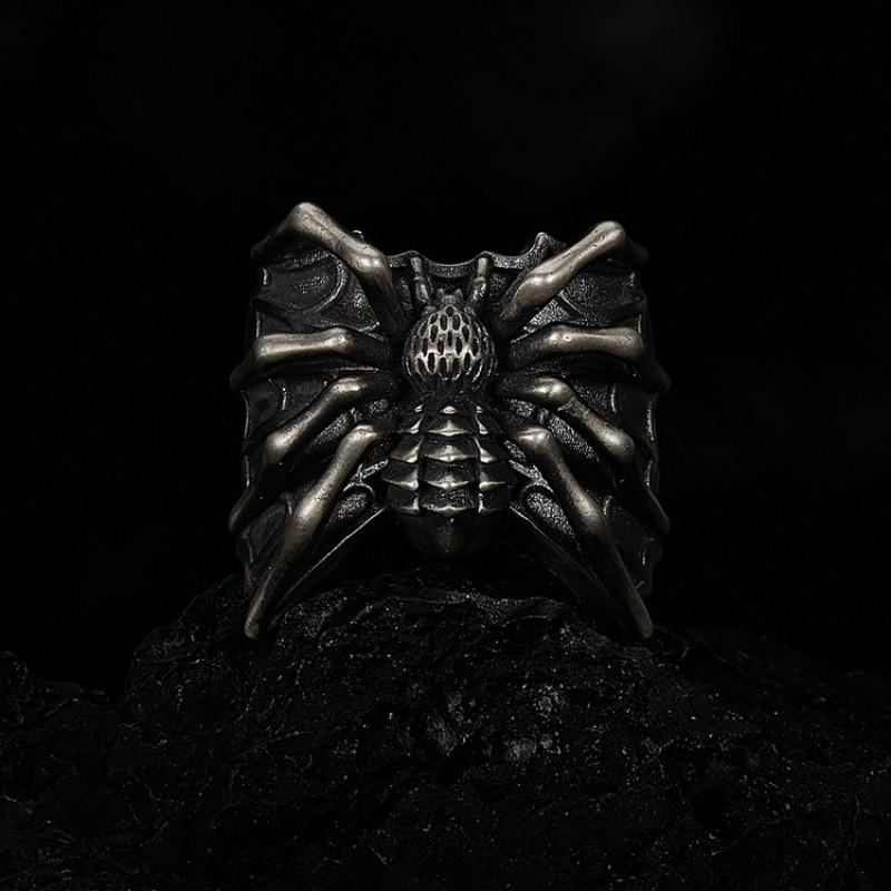 Adjustable Spider Ring Men Women Gothic Punk Jewelry Plated Copper Geometric Statement