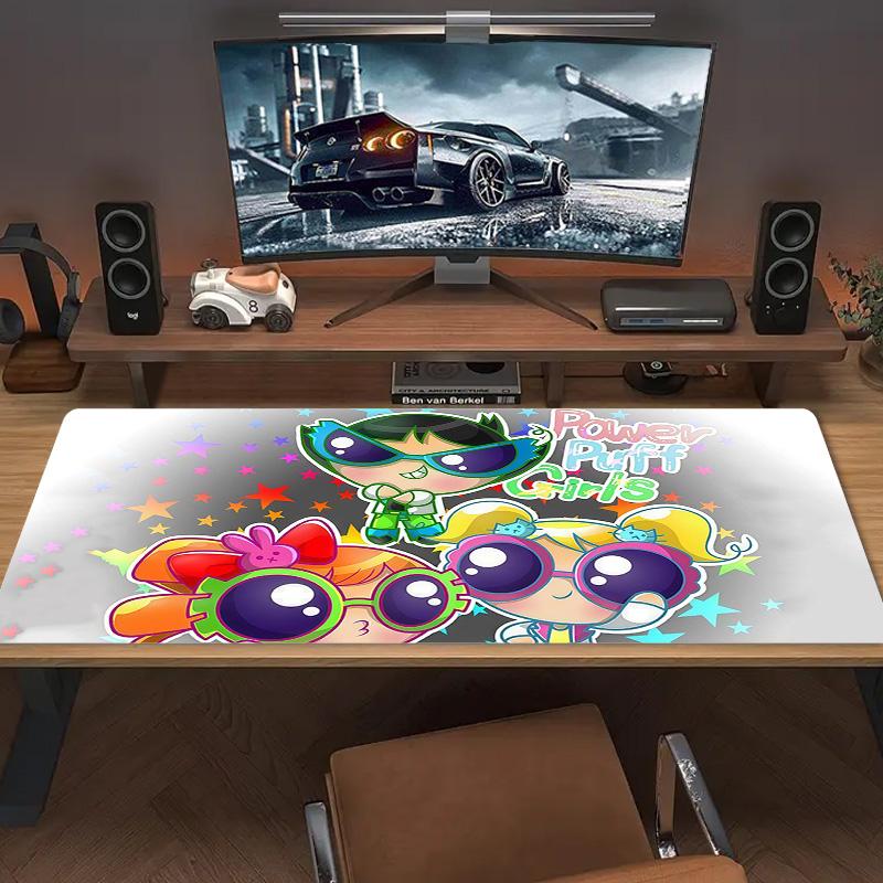 The Powerpuff Girls2 Print Cushion Non-slip Laptop Tablet Big Mousepad XXL Mat Mini PC Playmat With Lock edge