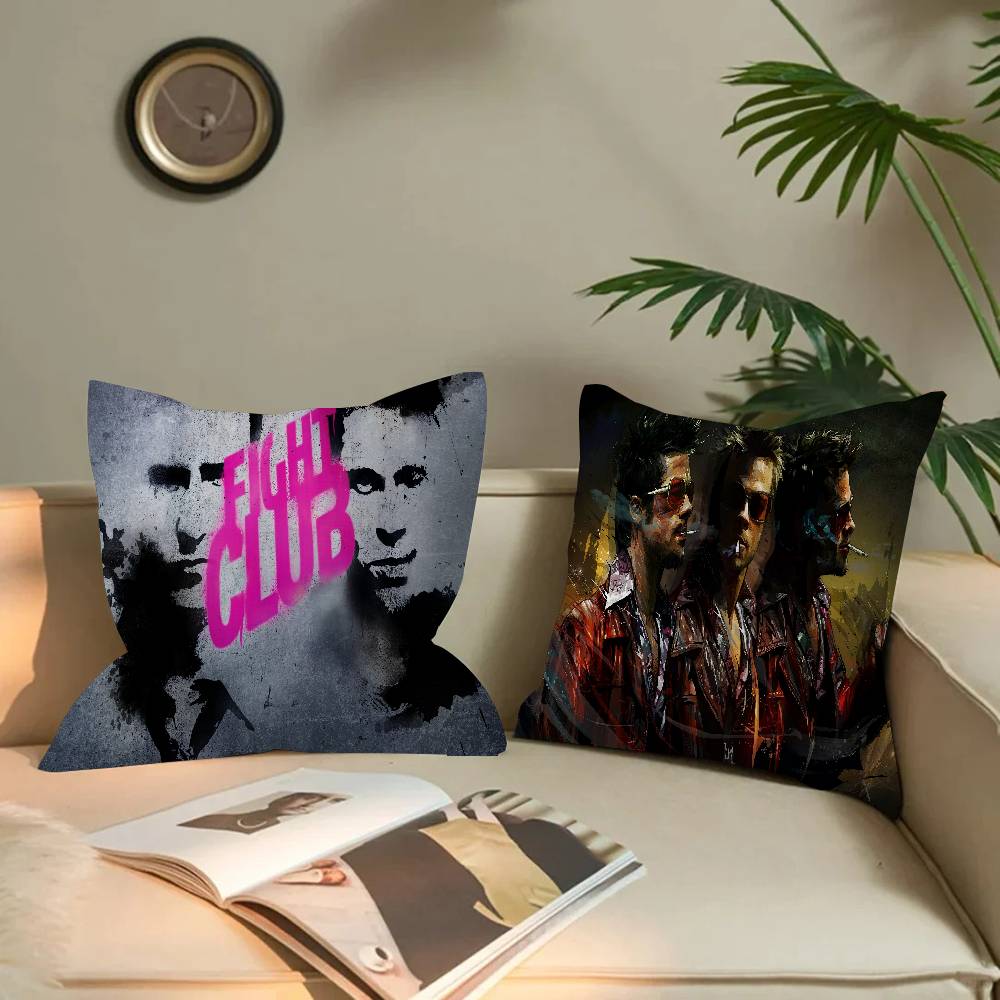 Movie Fight Club Cushion Cover Car Throw Pillow Case For Sofa Car Christmas Gift 40x40cm 45x45cm