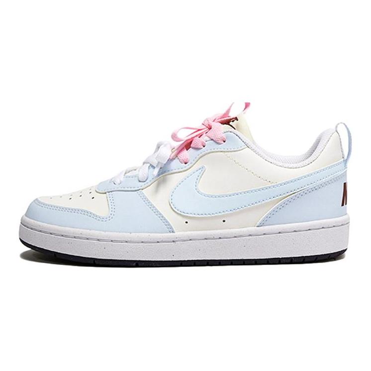 Nike Court Borough Skateboard Shoes Women's Low Top Pink/White/Blue FV8120-141(Team15-)