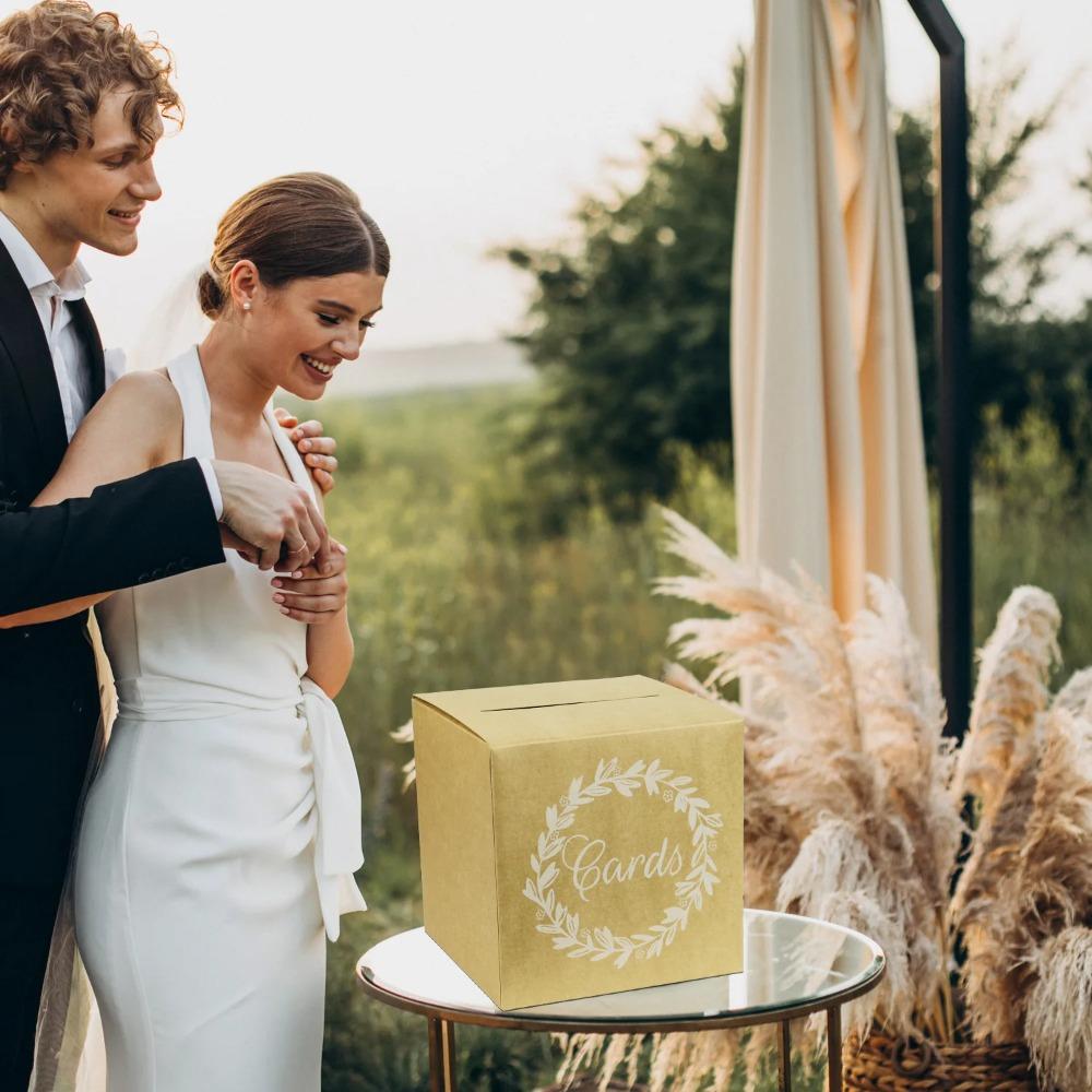 White Black Wedding Card Box Cardboard Receiving Box Envelope Boxes Gift Card Box  Home Decoration