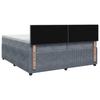 Box Spring Bed with Mattress Dark Grey 200 X 200 Cm Velvet
