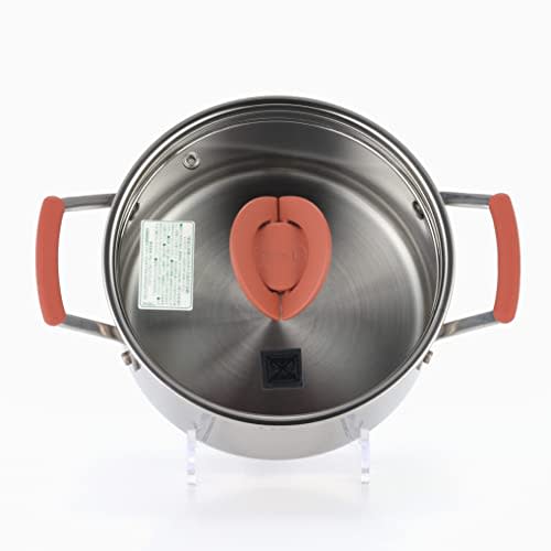 Tefal Two-handed Pot 20cm IH Compatible with Gas Fire, Free of Hazardous Substances Such As PFOA, 10 Year Warranty "Optispace IH Stainless Steel Stew