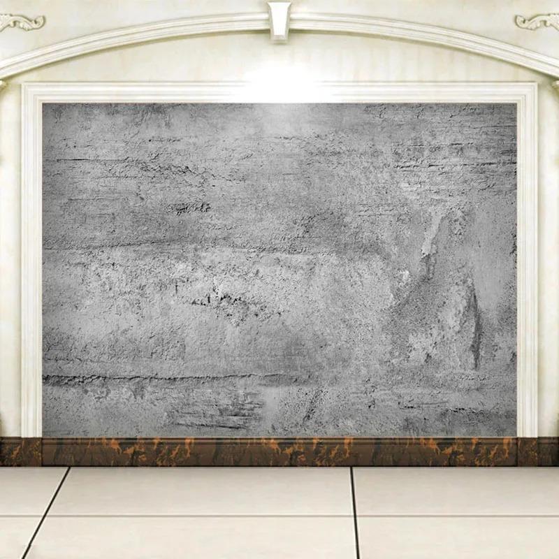 Custom Mural Wallpaper For Walls 3D Relief Cement Gray Wall Papers Home Decor Living Room Bedroom TV Background Papel De Parede