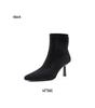 2025 Autumn/Winter Stretch Suede Stiletto Heel Pointed Toe Ankle Boots – Sexy, Soft, Comfortable Sock Design