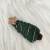 Soft Christmas Hair Clip Woolen Yarn Christmas Tree Hairpin Knitted Xmas Barrettes  Christmas