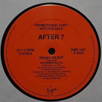 12-Zoll Schallplatte AFTER 7 Ready Or Not DMD1451 VIRGIN 1989 US Rap HipHopRB Gebraucht