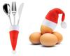 TG52960 10x SANTA CAP BOTTLE HOLDER CUTLERY CHRISTMAS TABLE DECORATION