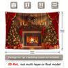 Christmas Fireplace Decoration Background Winter Photography Backdrop Decorations For Photo Studio Photo Booth Christams Party