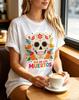 Dia De Los Muertos Shirt, Colorful Sugar Skull Tee, Mexican Heritage Gift, Cultural Apparel for Her
