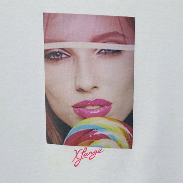 XLARGE Print Short sleeve T-shirt M white Crew neck Men's Used