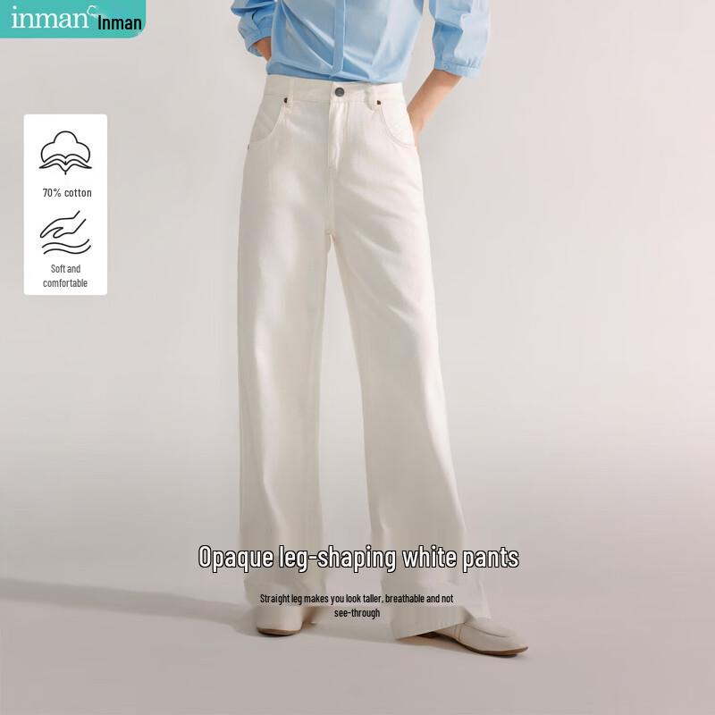 Inman Women's High-Waist Wide-Leg Straight Trousers