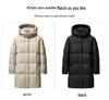 Men's Thickened Long Down Jacket - Winter Casual Over-the-Knee 90% White Duck Down Coat