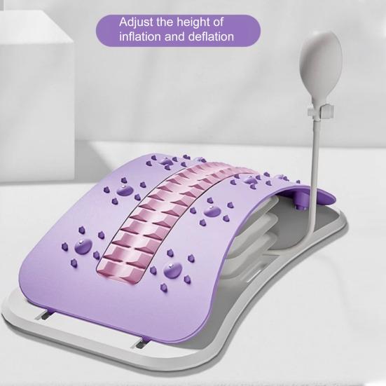 Inflatable Back Stretcher Waist Trainer Adjustable Spine Decompressor Scoliosis Sciatica Lower Pain Massager Lumbar Back Cracker Board Stretching
