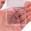 Angelhaken, Schwarz Metallic, Diamantgeschärft, Schachtel mit 10 Stück. 8 #