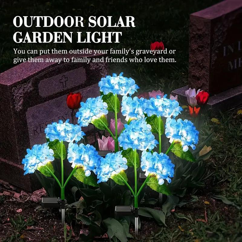 Solar Lights Outdoor Garden Light Waterproof Solar Garden Lights with Hydrangea Flower Lights LED Solar Powered Landscape Lights