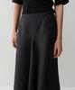 Ia Jacquard Drapery Flare Skirt (Black)