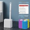 Disposable Antibacterial Toilet Brush Set with Dead Corner Cleaning Heads