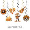 Day of the Dead Party Decor Set: Banner, Tablecloth, Plates, Cups & Cutlery