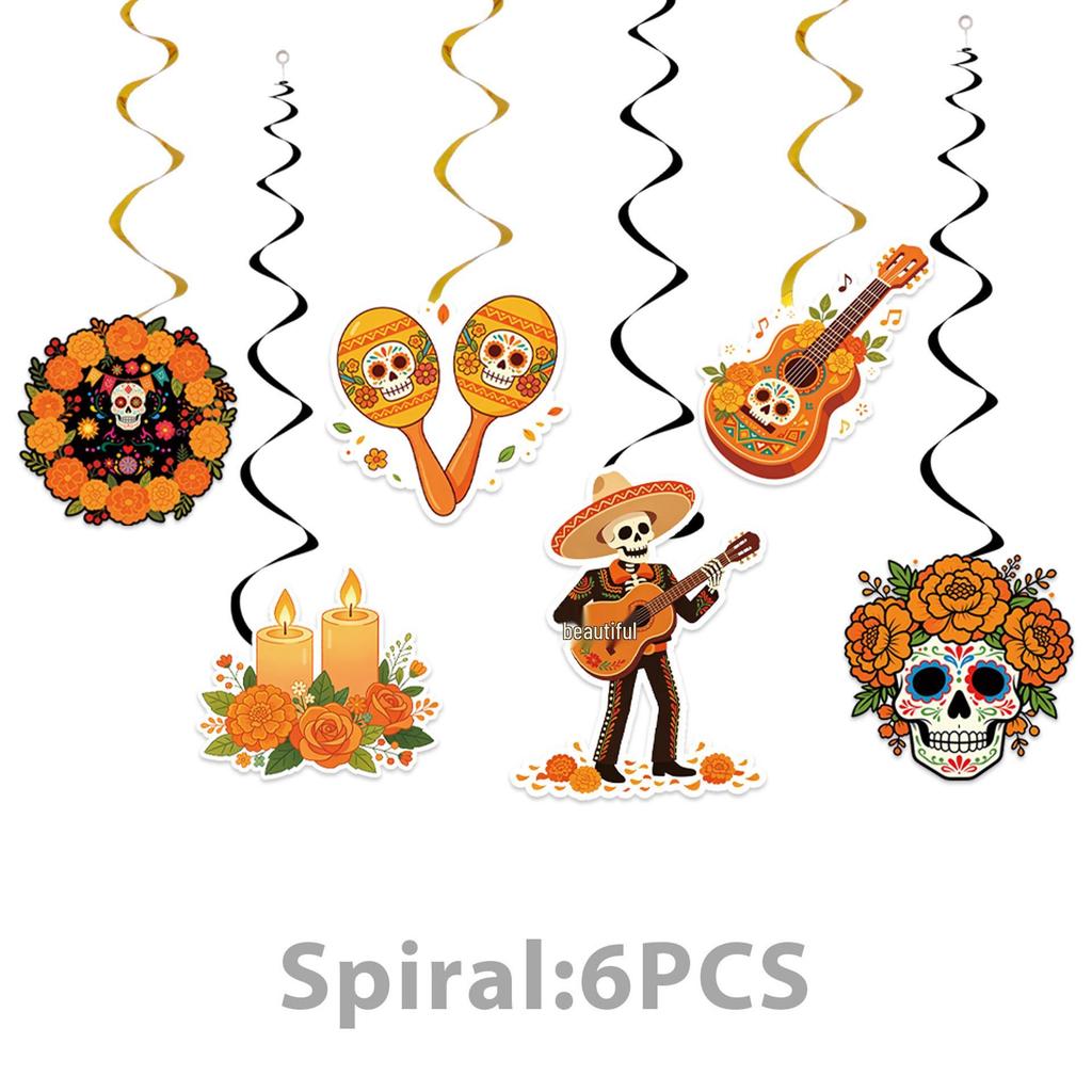 Day of the Dead Party Decor Set: Banner, Tablecloth, Plates, Cups & Cutlery