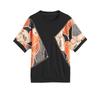 YYFS Women's Fashion Casual Summer Spring Colour Block Print Short Sleeve O-Neck Blouses & Shirts