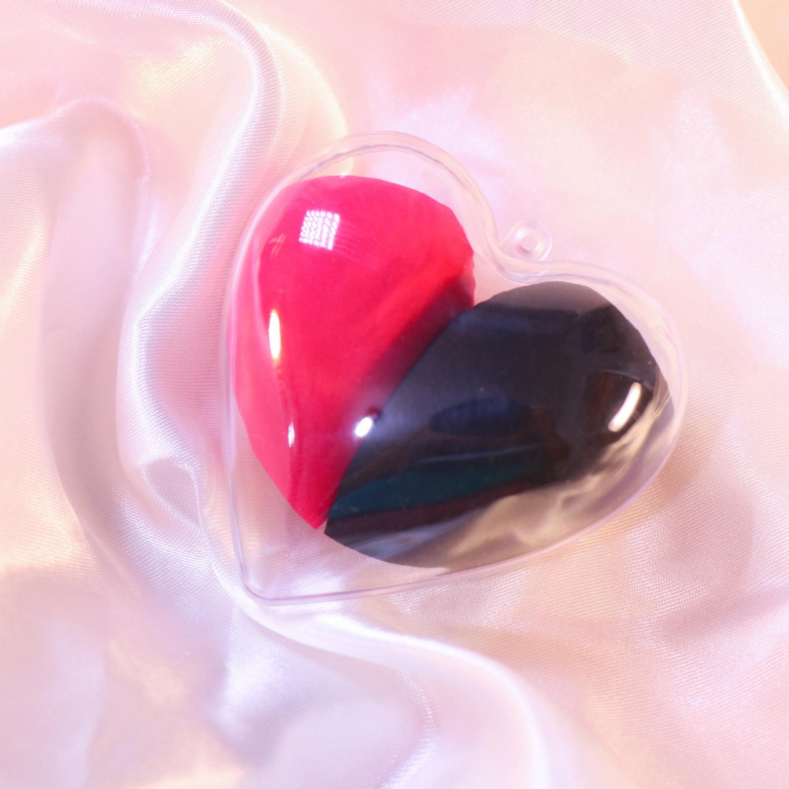 Two Sets Of Makeup Sponge Puffs, Non-latex Makeup Sponges, Heart-shaped Dry And Wet Water Drop Cushion. one size чёрный
