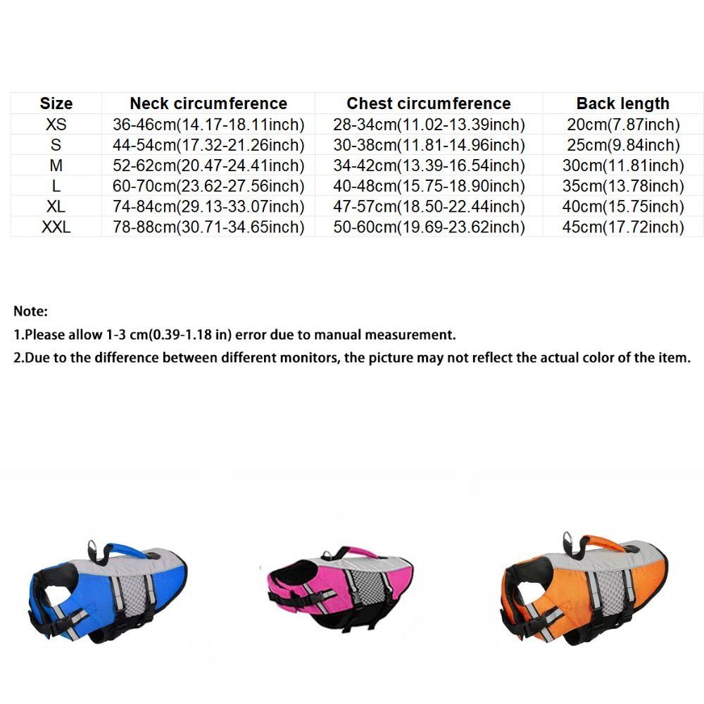 Reflective Dog Life Jacket Breathable Pet Life Preserver Dog Surfing Clothes  Outdoor Beach