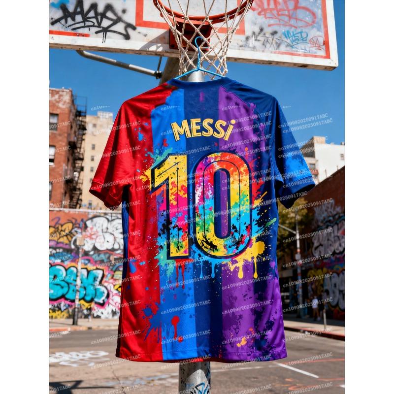 Nová příchozí Messi dres tričko Pánský dres Dámské tričko Ležérní oblečení Dárek pro fanoušky Top pro dospělé Letní tričko Top Dětské tričko