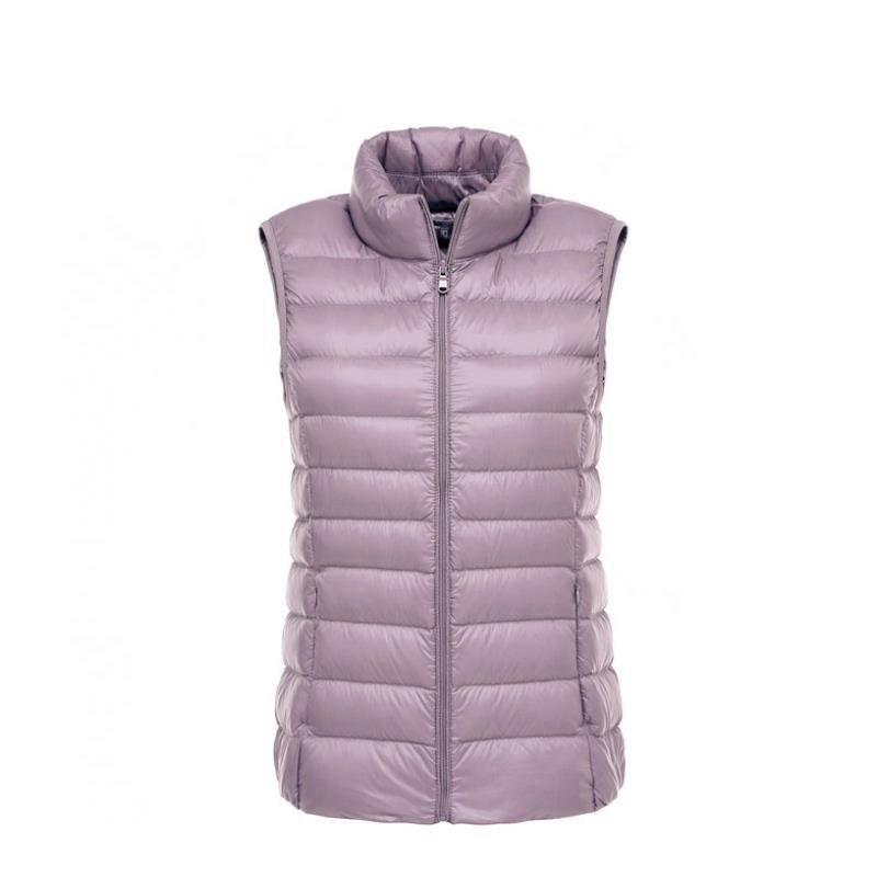 Červená dámská lehká tenká vesta bez rukávů Módní krátké vesty