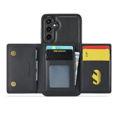 DG.MING Série M5 Pouzdro pro Samsung Galaxy S24 FE Odnímatelný Magnetický Kožený Kryt na Telefon se Sloty na Karty