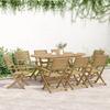 VidaXL Folding Garden Chairs Set of 6 Solid Acacia Wood, Wooden Garden Chair, Folding Chair, Furniture 3214226