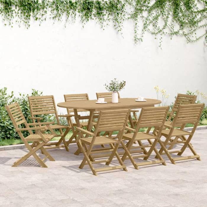 VidaXL Folding Garden Chairs Set of 6 Solid Acacia Wood, Wooden Garden Chair, Folding Chair, Furniture 3214226