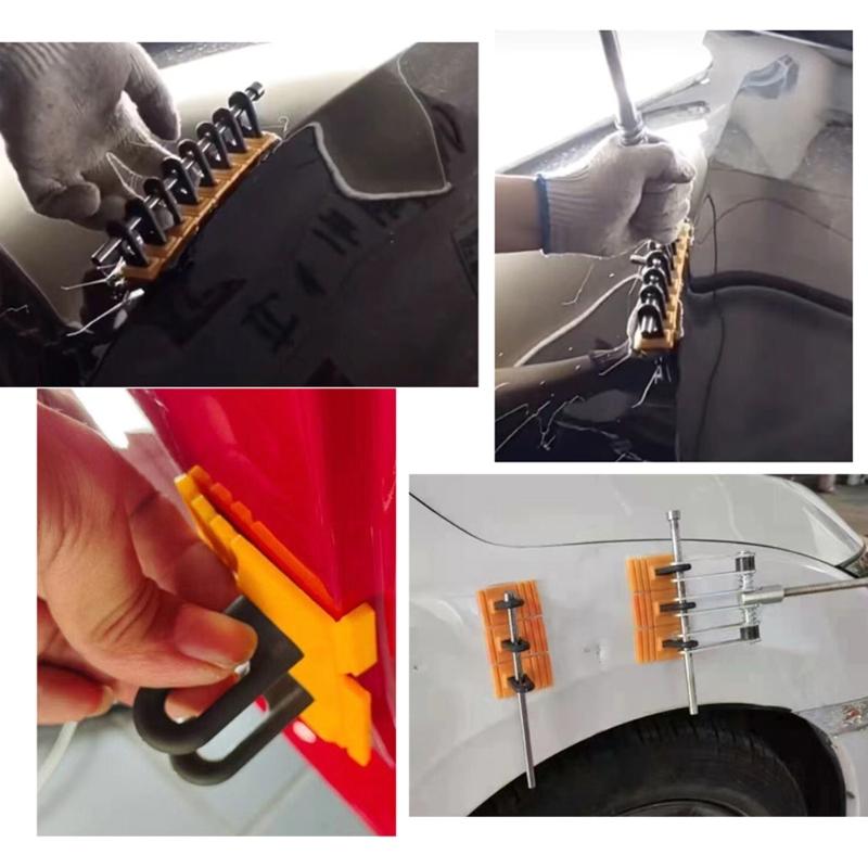 Set Dent Puller Handle Lifter Car Dent Puller Remover for Car Dent Repair Glass Tiles Mirror Granite Lifting Yellow