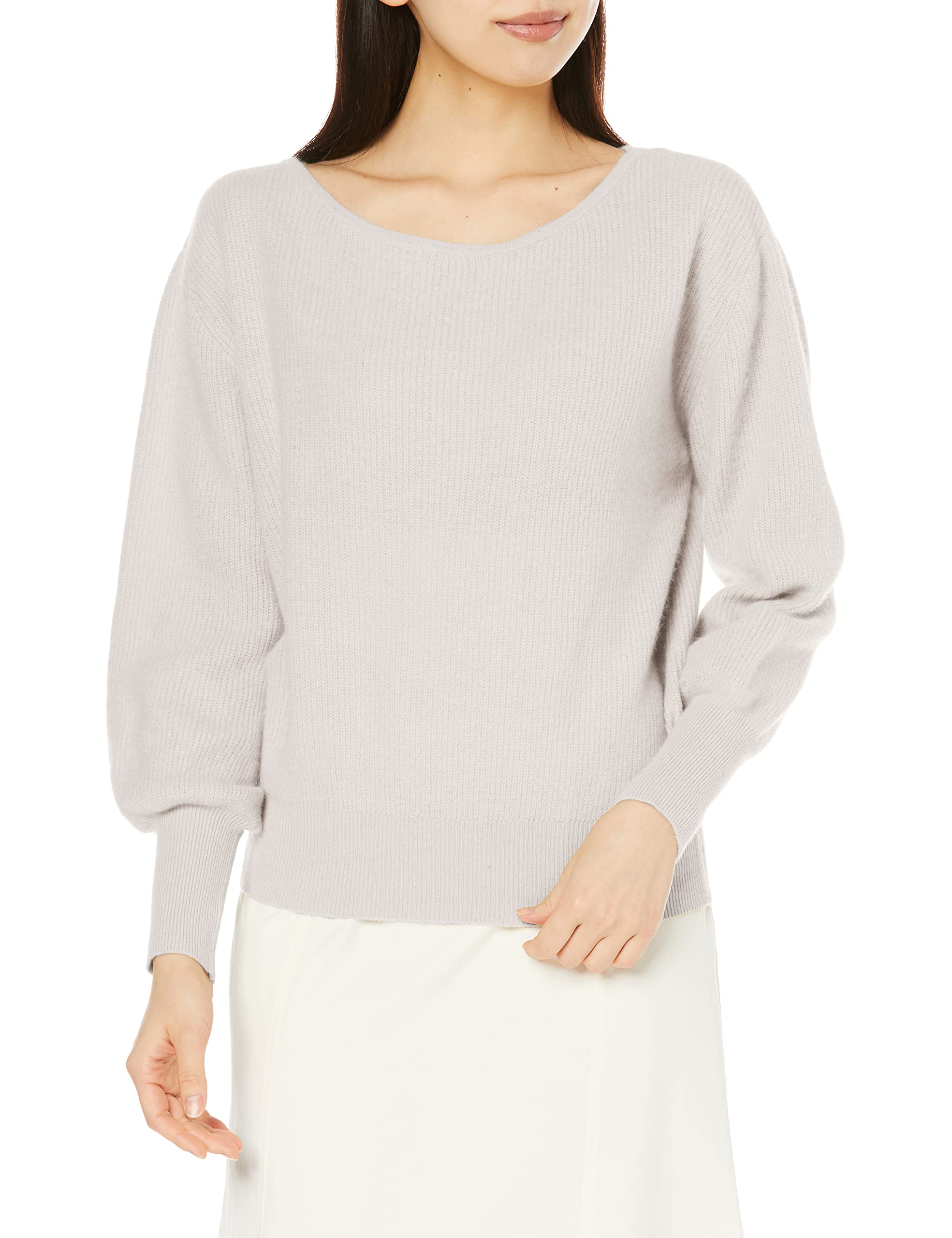 

Proportion Body Dressing Boat Neck Fixed Knit FR Women s Sweater, Ivory, слоновая кость