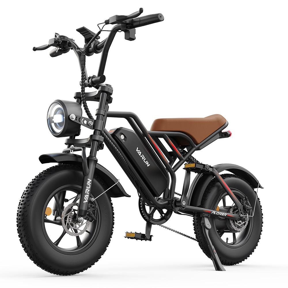 Electric Bike VARUN Plorer 16" 250W Motor Adult Ebike Top Speed 40Km/h 48V 13AH Max Range 65Km Load 100Kg Black