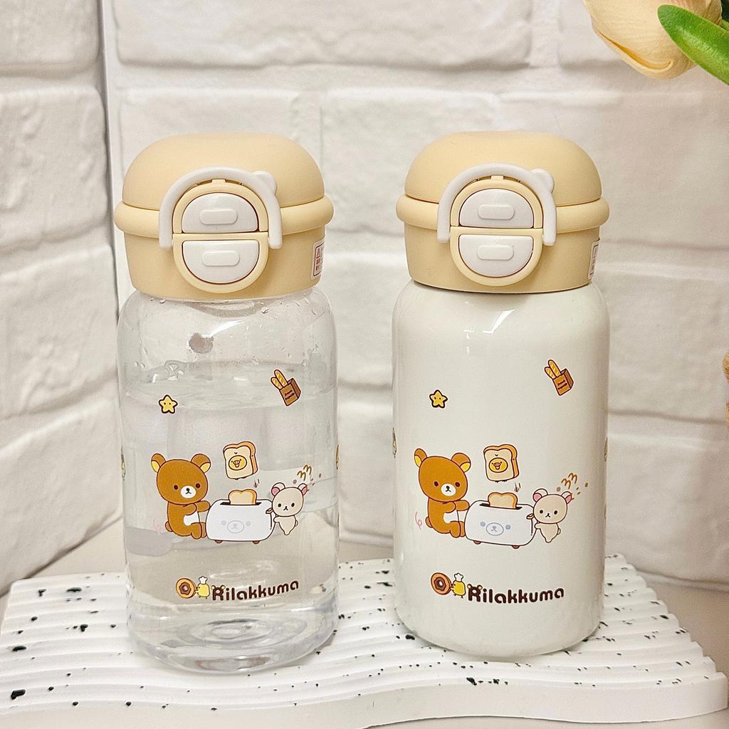 Rilakkuma Kawaii Bear 316 Stainless Steel Insulated Cup Ins Double Mouth Water Cup For Students Large Capacity High Beauty Cute