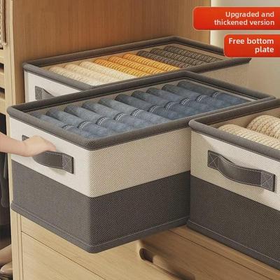Quilt- & Kleideraufbewahrungsbox: Faltbarer Kleiderschrank-Organizer mit Fächern
