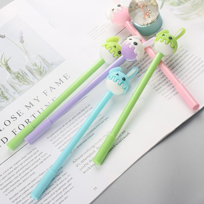 

Cartoon Creative Pen Funny Bunny Head Neutral Pen Office Signature Pen