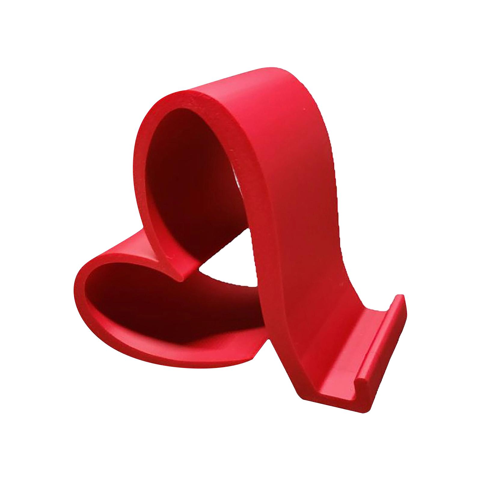 

3D Printed Creative Heart Shape Mobile Phone Stand Desktop Holder for Home Office Desk Decoration and Practical Use One Size красный