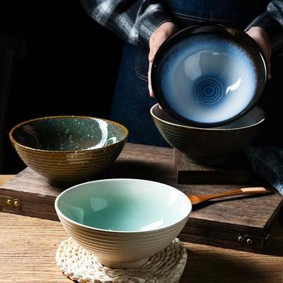 Japanese Vintage Porcelain Bowl Creative Homehold Lamian Noodles Instant Noodle Bowl Vegetable Salad Rice Soup Bowls Kitchenware