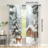 Christmas Reindeer Curtains   Pole Bag Curtains   Bedroom and Living Room Decoration   Home Decoration   Christmas Decoration